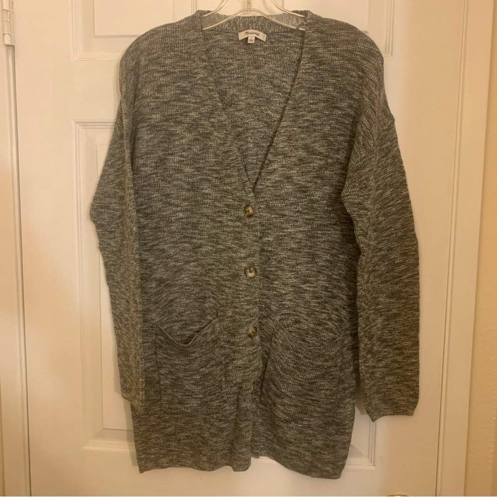 MADEWELL grey long cardigan